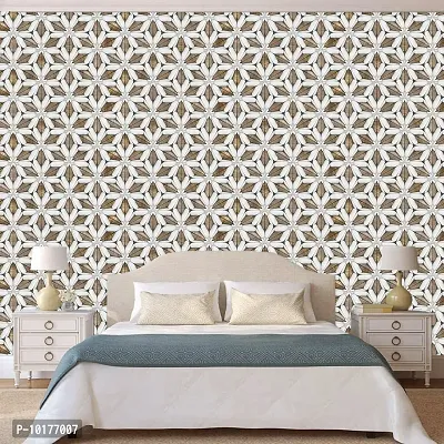 Self Adhesive Wall Stickers for Home Decoration Extra Large Size 300x40Cm Wallpaper for Walls CoffeeWhiteFlower Wall stickers for Bedroom  Bathroom  Kitchen  Living Room Pack of -1-thumb4