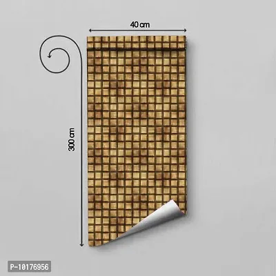 Self Adhesive Wall Stickers for Home Decoration Extra Large Size 300x40Cm Wallpaper for Walls BrownMate Wall stickers for Bedroom  Bathroom  Kitchen  Living Room Pack of -1-thumb0