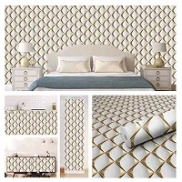 Self Adhesive Wall Stickers for Home Decoration Extra Large Size 300x40Cm Wallpaper for Walls GoldenCutout Wall stickers for Bedroom  Bathroom  Kitchen  Living Room Pack of -1-thumb2