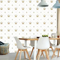 Self Adhesive Wall Stickers for Home Decoration Extra Large Size 300x40Cm Wallpaper for Walls GoldenCrown Wall stickers for Bedroom  Bathroom  Kitchen  Living Room Pack of -1-thumb1