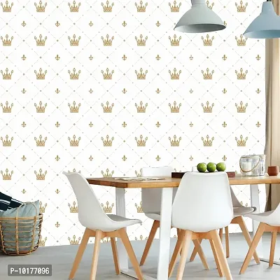 Self Adhesive Wall Stickers for Home Decoration Extra Large Size 300x40Cm Wallpaper for Walls GoldenCrown Wall stickers for Bedroom  Bathroom  Kitchen  Living Room Pack of -1-thumb2