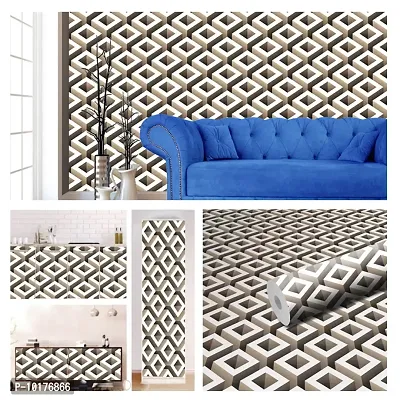 Self Adhesive Wall Stickers for Home Decoration Extra Large Size 300x40Cm Wallpaper for Walls 3DCubes Wall stickers for Bedroom  Bathroom  Kitchen  Living Room Pack of -1-thumb3