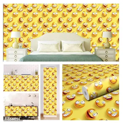 Self Adhesive Wall Stickers for Home Decoration Extra Large Size  300x40 Cm Wallpaper for Walls  Emoji  Wall stickers for Bedroom  Bathroom  Kitchen  Living Room  Pack of  1