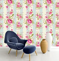 Self Adhesive Wall Stickers for Home Decoration Extra Large Size 300x40Cm Wallpaper for Walls FlowerWithStrip Wall stickers for Bedroom  Bathroom  Kitchen  Living Room Pack of -1-thumb3