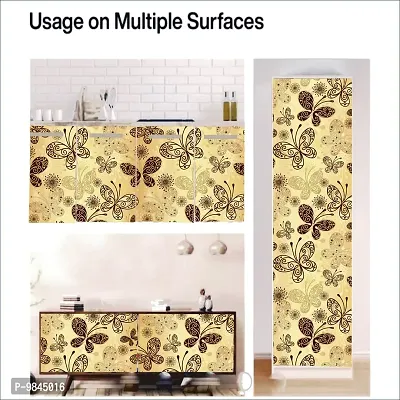 Self Adhesive Wall Stickers for Home Decoration Extra Large Size  300x40 Cm Wallpaper for Walls  GoldenButterfly  Wall stickers for Bedroom  Bathroom  Kitchen  Living Room  Pack of  1-thumb5