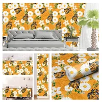 Self Adhesive Wall Stickers for Home Decoration Extra Large Size 300x40Cm Wallpaper for Walls ButterflyWithSunflower Wall stickers for Bedroom  Bathroom  Kitchen  Living Room Pack of -1-thumb2