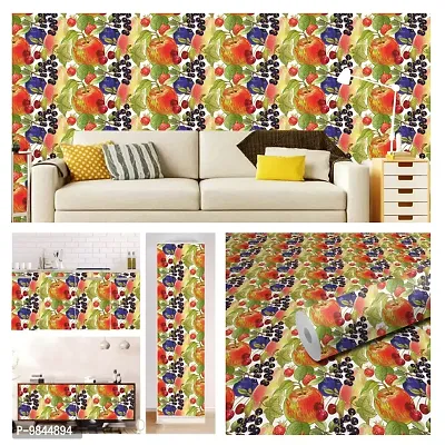 Self Adhesive Wall Stickers for Home Decoration Extra Large Size  300x40 Cm Wallpaper for Walls  AppleGrapes  Wall stickers for Bedroom  Bathroom  Kitchen  Living Room  Pack of  1