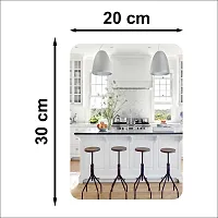 Classic Self Adhesive Wall Mirror Stickers Big Size (30x20) Cm Frameless Mirror for Wall Stickers (CurveRectangle)-thumb1