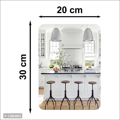 Classic Self Adhesive Wall Mirror Stickers Big Size (30x20) Cm Frameless Mirror for Wall Stickers (CurveRectangle)-thumb2