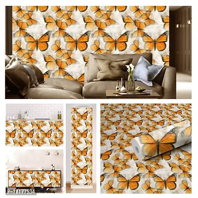 Self Adhesive Wall Stickers for Home Decoration Extra Large Size 300x40Cm Wallpaper for Walls VintageButterfly Wall stickers for Bedroom  Bathroom  Kitchen  Living Room Pack of -1-thumb3