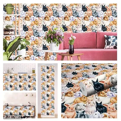 Self Adhesive Wall Stickers for Home Decoration Extra Large Size 300x40Cm Wallpaper for Walls Bunny Wall stickers for Bedroom  Bathroom  Kitchen  Living Room Pack of -1-thumb3