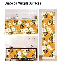 Self Adhesive Wall Stickers for Home Decoration Extra Large Size 300x40Cm Wallpaper for Walls ButterflyWithSunflower Wall stickers for Bedroom  Bathroom  Kitchen  Living Room Pack of -1-thumb4