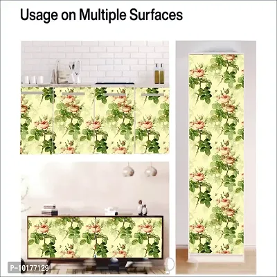 Self Adhesive Wall Stickers for Home Decoration Extra Large Size 300x40Cm Wallpaper for Walls GreenRose Wall stickers for Bedroom  Bathroom  Kitchen  Living Room Pack of -1-thumb5