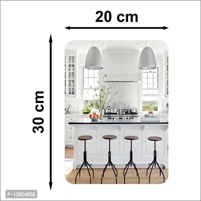 Classic Self Adhesive Wall Mirror Stickers Big Size (30x20) Cm Frameless Mirror for Wall Stickers (B-CurveRectangle)-thumb2