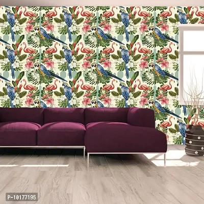 Self Adhesive Wall Stickers for Home Decoration Extra Large Size 300x40Cm Wallpaper for Walls JungleParrot Wall stickers for Bedroom  Bathroom  Kitchen  Living Room Pack of -1-thumb2