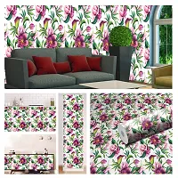 Self Adhesive Wall Stickers for Home Decoration Extra Large Size 300x40Cm Wallpaper for Walls LillyFlower Wall stickers for Bedroom  Bathroom  Kitchen  Living Room Pack of -1-thumb2