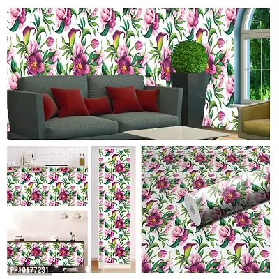 Self Adhesive Wall Stickers for Home Decoration Extra Large Size 300x40Cm Wallpaper for Walls LillyFlower Wall stickers for Bedroom  Bathroom  Kitchen  Living Room Pack of -1-thumb3