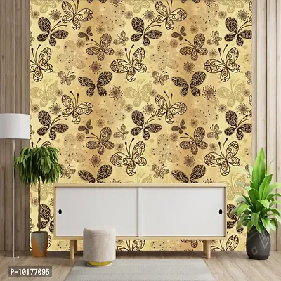 Self Adhesive Wall Stickers for Home Decoration Extra Large Size 300x40Cm Wallpaper for Walls GoldenButterfly Wall stickers for Bedroom  Bathroom  Kitchen  Living Room Pack of -1-thumb4