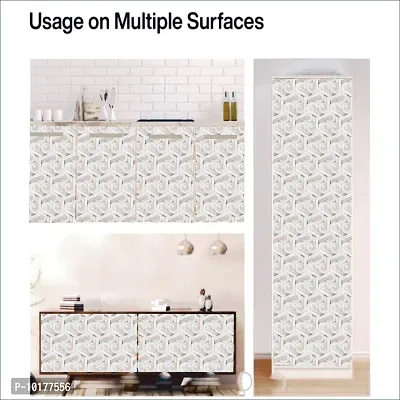 Self Adhesive Wall Stickers for Home Decoration Extra Large Size 300x40Cm Wallpaper for Walls WhiteMaze Wall stickers for Bedroom  Bathroom  Kitchen  Living Room Pack of -1-thumb5