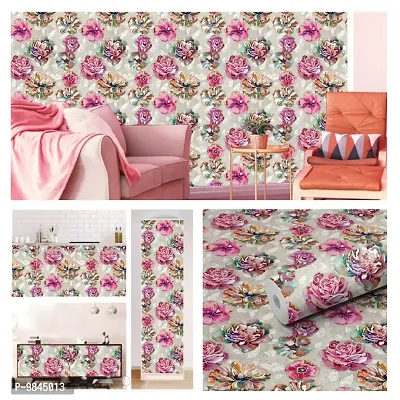 Self Adhesive Wall Stickers for Home Decoration Extra Large Size  300x40 Cm Wallpaper for Walls  GlassFlower  Wall stickers for Bedroom  Bathroom  Kitchen  Living Room  Pack of  1-thumb0