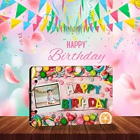 Classic Wooden Scrapbook Photo Albums (BabyBirthday-P) Large Size (22x16)Cm| Scrap Books for Memories | 40 Black Papers-thumb2