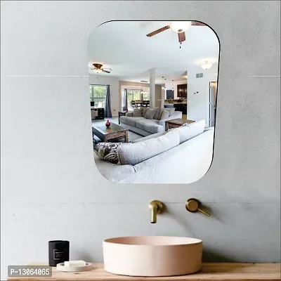 Classic Self Adhesive Wall Mirror Stickers Big Size (30x20) Cm Frameless Mirror for Wall Stickers (GlassMirror)