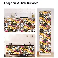 Self Adhesive Wall Stickers for Home Decoration Extra Large Size 300x40Cm Wallpaper for Walls CatFaces Wall stickers for Bedroom  Bathroom  Kitchen  Living Room Pack of -1-thumb4