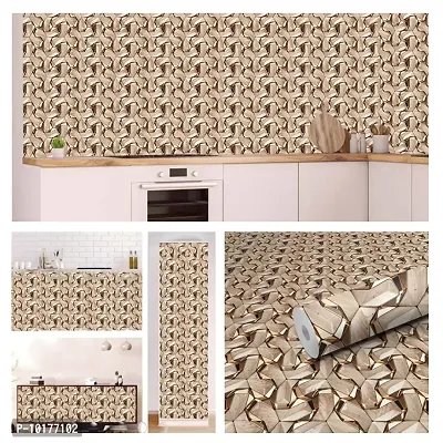 Self Adhesive Wall Stickers for Home Decoration Extra Large Size 300x40Cm Wallpaper for Walls GoldenFan Wall stickers for Bedroom  Bathroom  Kitchen  Living Room Pack of -1-thumb3