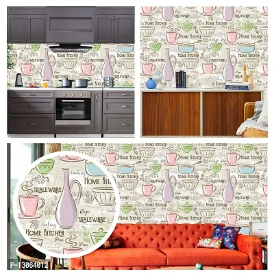 Classic Self Adhesive Wall Stickers For Kitchen Big Size (200x40)Cm  (HomeKitchen) Wallpaper for Walls Of Kitchen | Bedroom | Living Room Pack Of - 1-thumb0