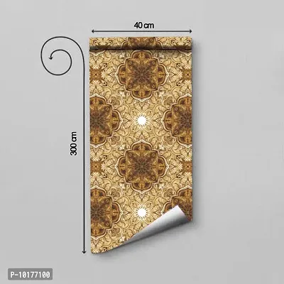 Self Adhesive Wall Stickers for Home Decoration Extra Large Size 300x40Cm Wallpaper for Walls GoldenDesign Wall stickers for Bedroom  Bathroom  Kitchen  Living Room Pack of -1
