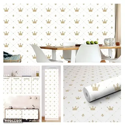 Self Adhesive Wall Stickers for Home Decoration Extra Large Size 300x40Cm Wallpaper for Walls GoldenCrown Wall stickers for Bedroom  Bathroom  Kitchen  Living Room Pack of -1-thumb3