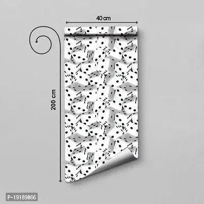 WallDaddy Wallpaper For Bedroom Wall and Wallpaper for Drawing Room Dice Design Wallpaper Pack of 2 Wallpapers | Self Adhesive Wallpaper Just Peel and Stick Wall Sticker 3D Dice-thumb3