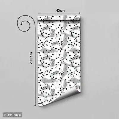 WallDaddy Wallpaper For Bedroom Wall and Wallpaper for Drawing Room Dice Design Wallpaper Pack of 2 Wallpapers | Self Adhesive Wallpaper Just Peel and Stick Wall Sticker 3D Dice-thumb4