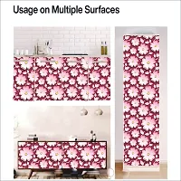 WallDaddy Wallpaper For Bedroom Wall and Wallpaper for Drawing Room Pink Wallpaper Pack of 2 Wallpapers | Self Adhesive Wallpaper Just Peel and Stick Wall Sticker Pink Flower-thumb3