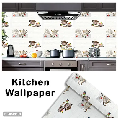 WallDaddy Wallpaper For Kitchen Waterproof |Kitchen Wallpapers Oil Proof | Kitchen Wallpaper Waterproof Pack of 1 Roll (40 X 200)cm Kitchen Wallpaper Waterproof Oil Proof Wall Sticker For Kitchen Wall