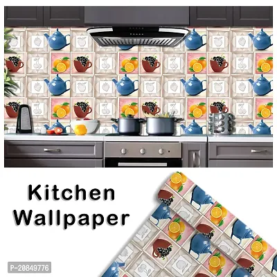 WallDaddy Wallpaper For Kitchen Waterproof |Kitchen Wallpapers Oil Proof | Kitchen Wallpaper Waterproof Pack of 1 Roll (40 X 200)cm Kitchen Wallpaper Waterproof Oil Proof Wall Sticker For Kitchen Wall