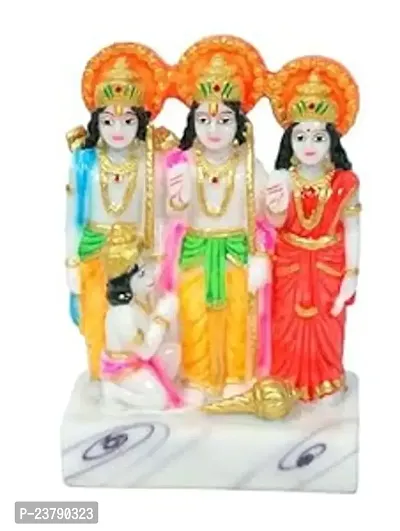 Marble Dust Lord Ram Darbar Statue, 6 Inches, Multicolour, 1 Piece