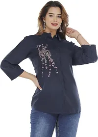 Classic Rayon Embroidered Shirt for Women-thumb1