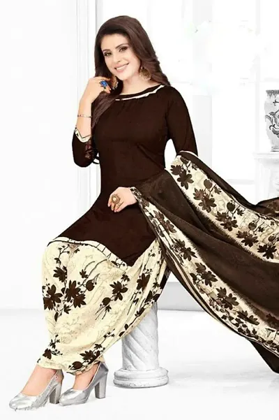 Attractive Printed Dress Material with Dupatta Set