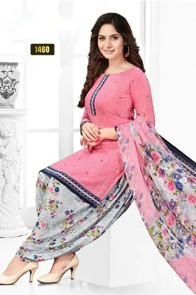 Beautiful American Crepe Dress Material with Dupatta