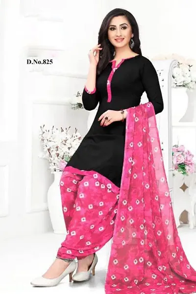 Fancy Crepe Unstitched Dress Material for Women