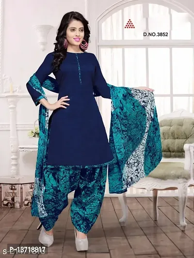 Classic Cotton Printed Dress Material with Dupatta for Women-thumb0