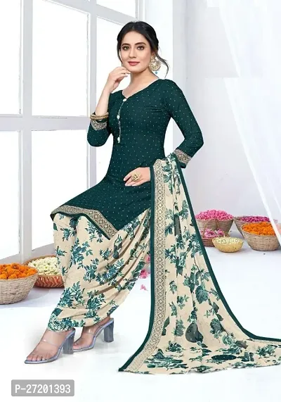 Fancy Crepe Unstitched Dress Material For Women