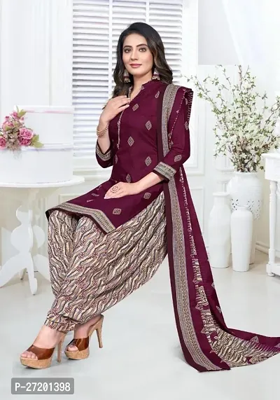 Fancy Crepe Unstitched Dress Material For Women