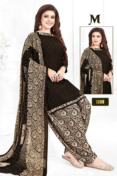 Exclusive Crepe Dress Material With Dupatta