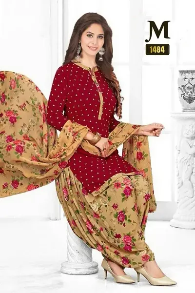 Exclusive Crepe Dress Material with Dupatta