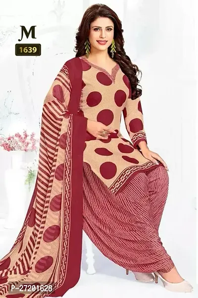 Fancy Crepe Printed Unstitched Dress Material For Women