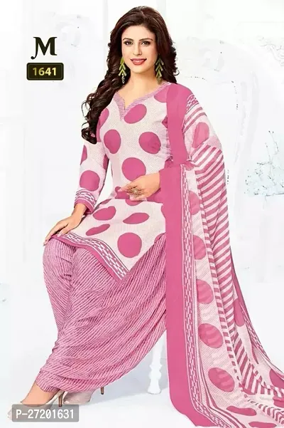 Fancy Crepe Printed Unstitched Dress Material For Women