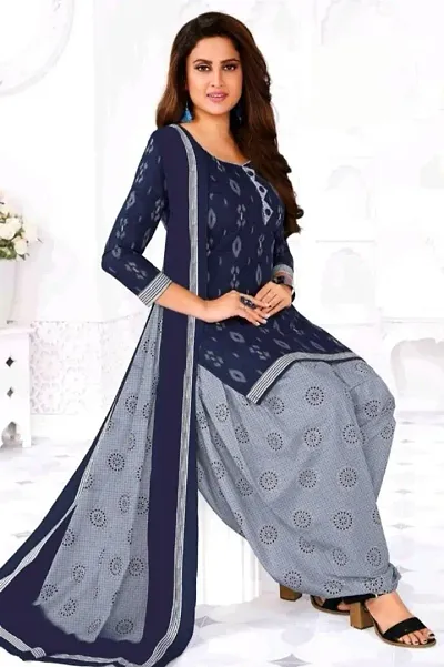 Trendy Women's Cotton Dress Material with Dupatta