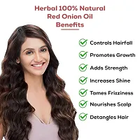 HERBAL CLEAN Natural Onion Hair Oil I For Hair Growth and Control Hair Fall and Anti - Dandruff  I Prevent Greying Of Hair I With Black Seed, Redensyl, Bhringraj oil , Coconut Oil Pack of 2-thumb3